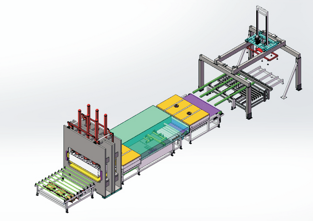 SPC Bevel Press Flooring Production Line1