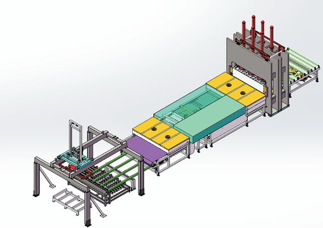 SPC Bevel Press Flooring Production Line2