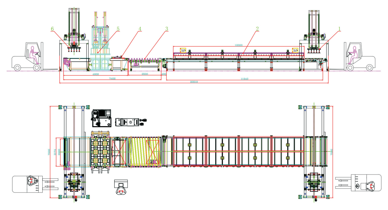 SPC Molding and Cutting Machine Group Layout Plan