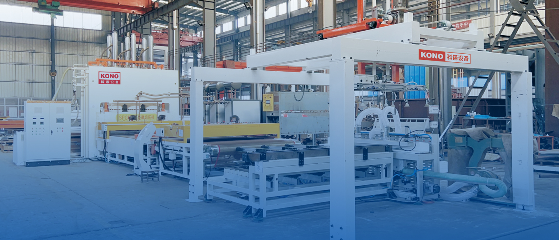 Spc Bevel Press Flooring Production Line-Kono Equipment
